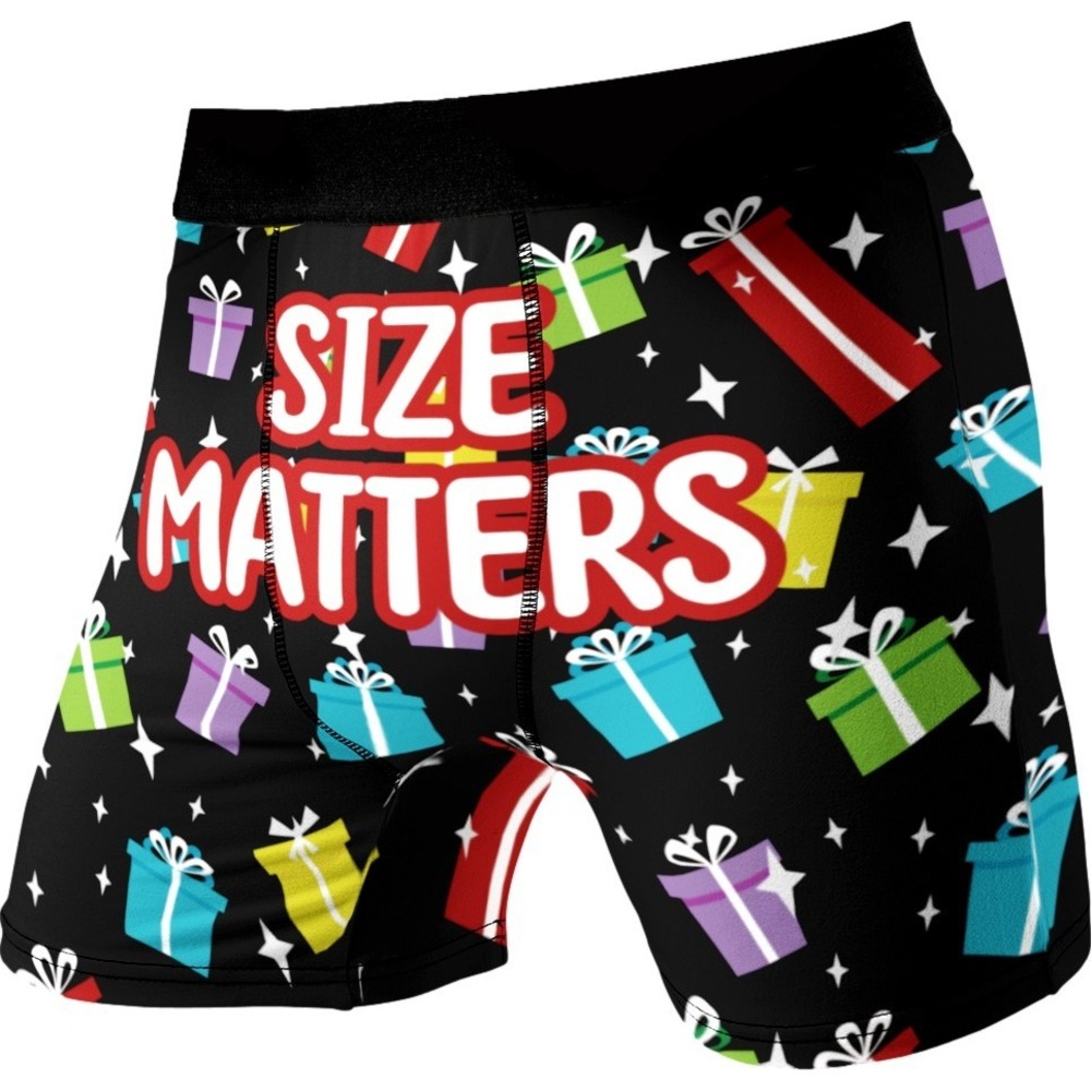 Christmas Boxer Briefs Adult X-Large 40-42 Size Matters Presents Xmas Underwear